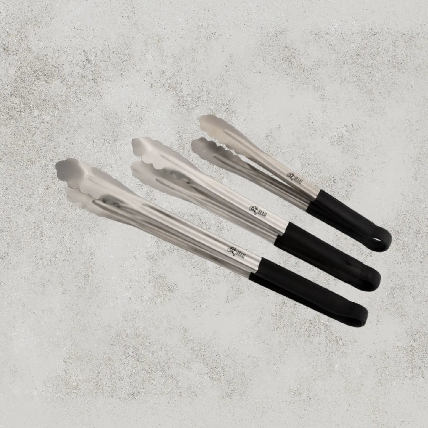 OZ BRAAI Grill Stainless Steel Tongs (Red/Black) OZ BRAAI