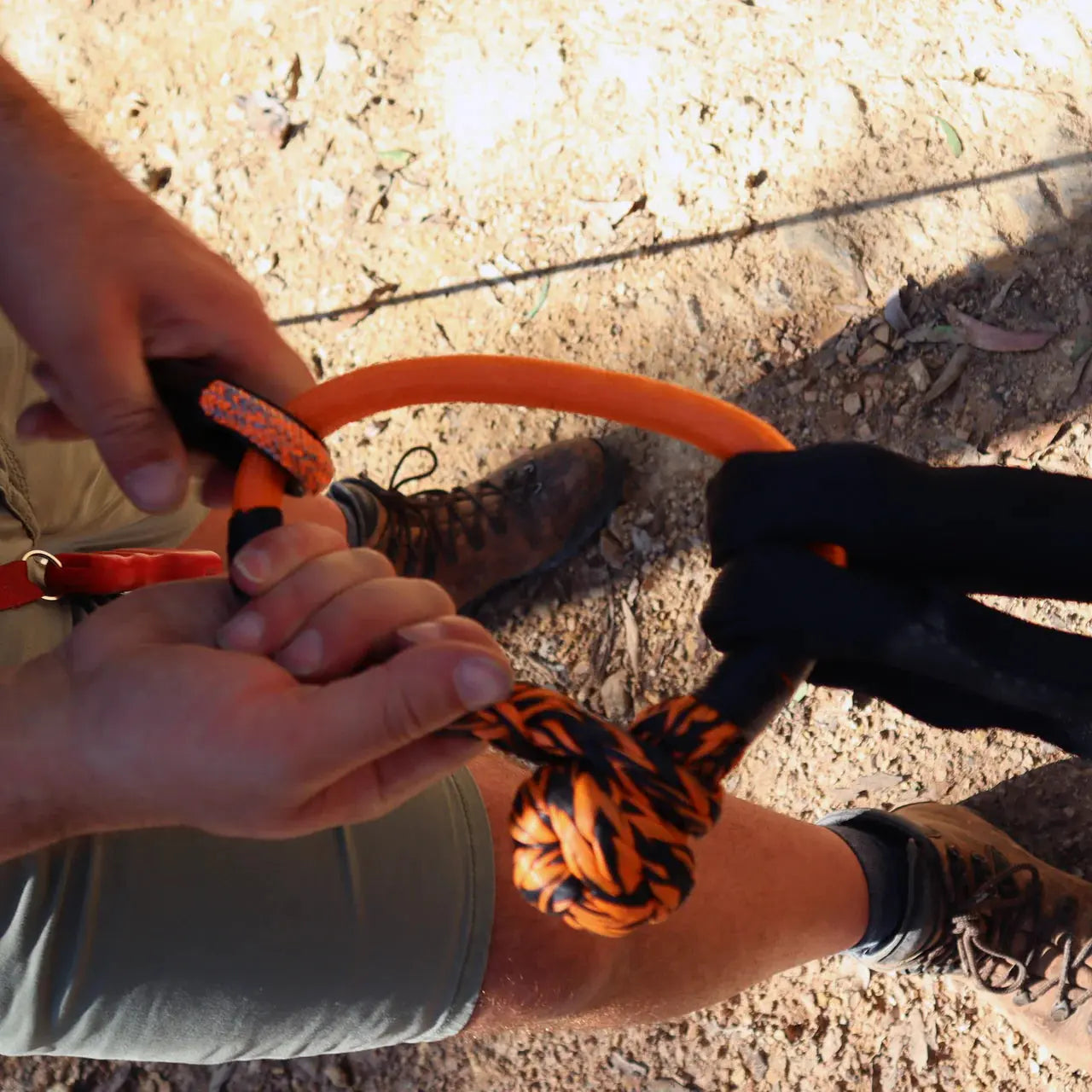 Carbon Monkey Fist 15T Synthetic Soft Shackle - Orange CARBON OFFROAD