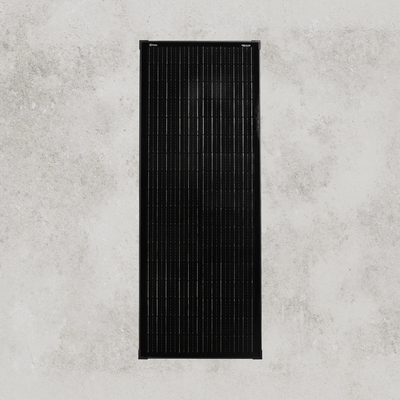 100W 12V Slimline Black Glass Solar Panel (20mm Frame)