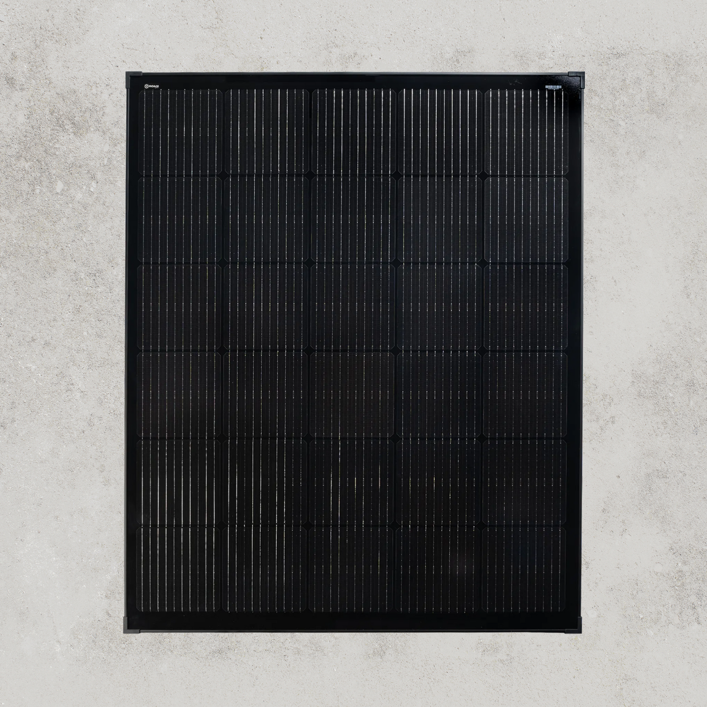 200W 12V Slimline Square Black Glass Solar Panel (20mm Frame)