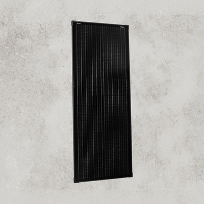 100W 12V Slimline Black Glass Solar Panel (20mm Frame)