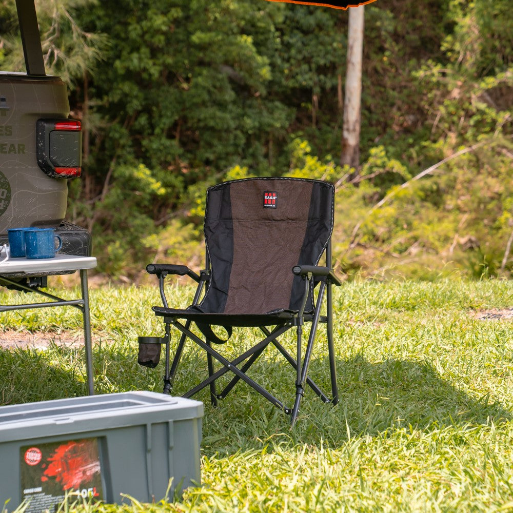 CAOS Folding Camp Chair - Brown & Black