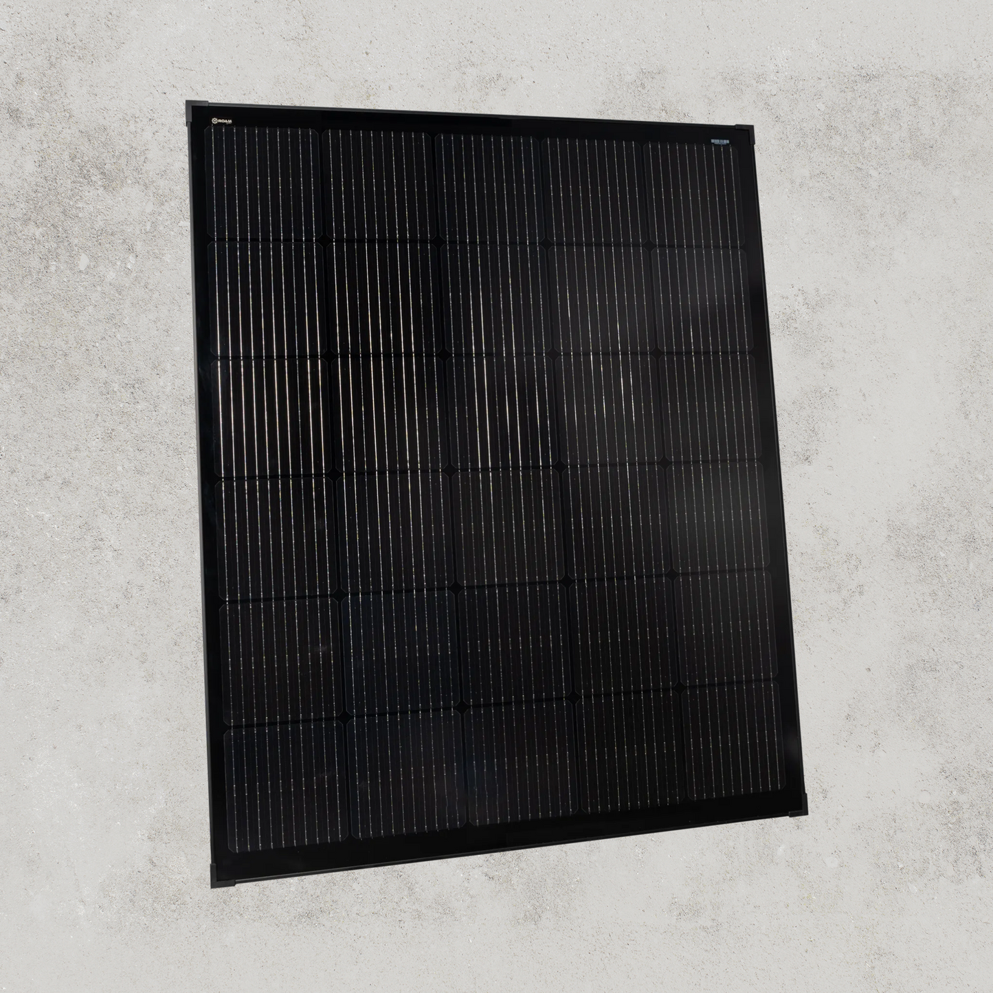 200W 12V Slimline Square Black Glass Solar Panel (20mm Frame)