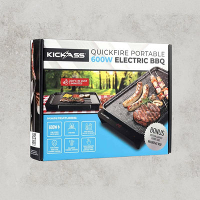 KickAss Quickfire Portable 600W Electric BBQ