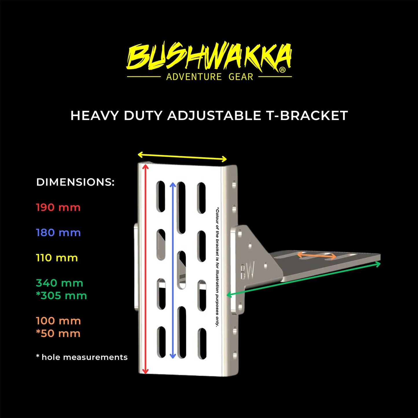 Adjustable Heavy Duty T-Bracket Iron - Pair