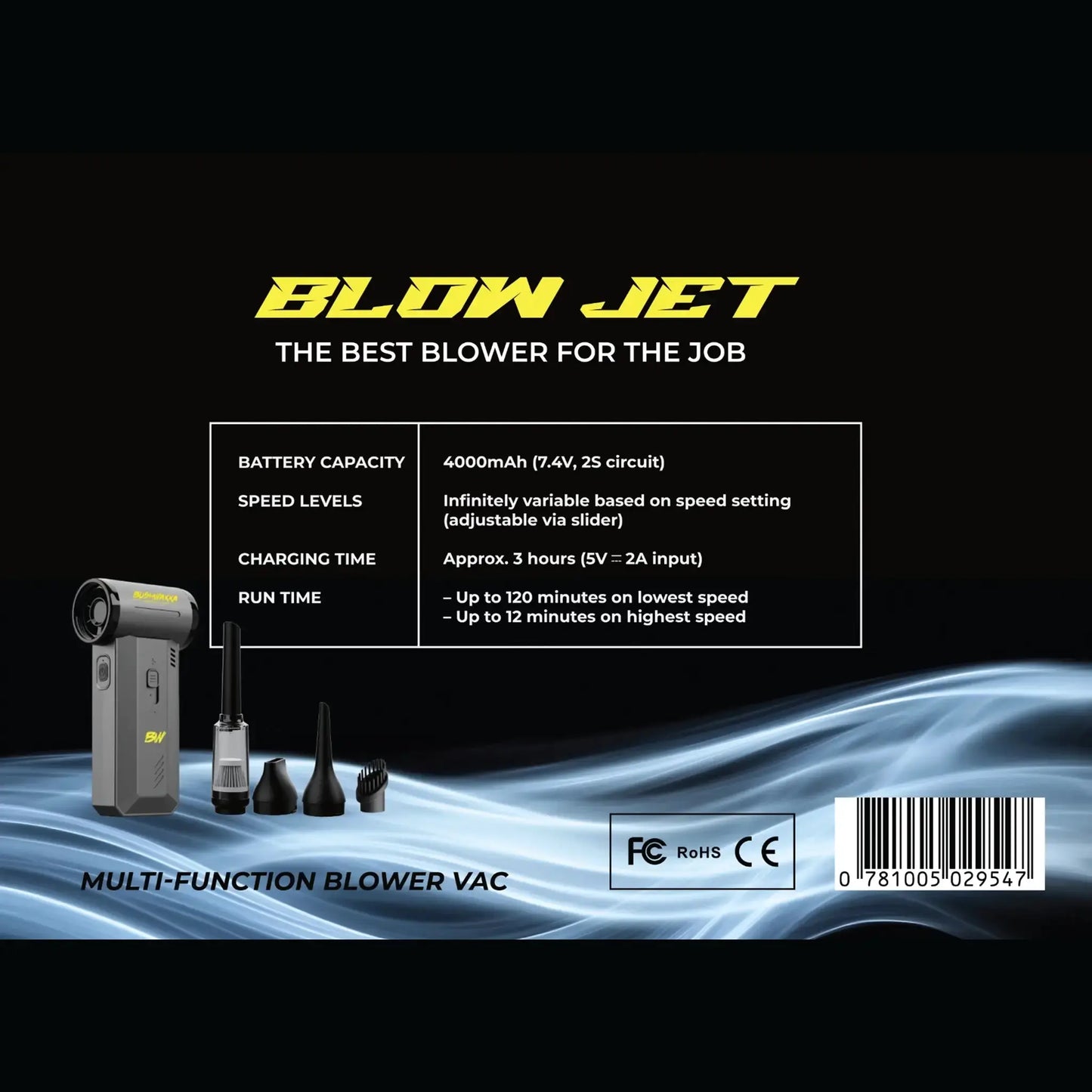 Bushwakka Blow Jet – Portable Handheld Blower and Vacuum Cleaner BUSHWAKKA ADVENTURE GEAR