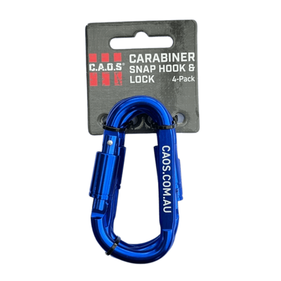 CAOS 4Pk Carabiner Snap Hook & Lock